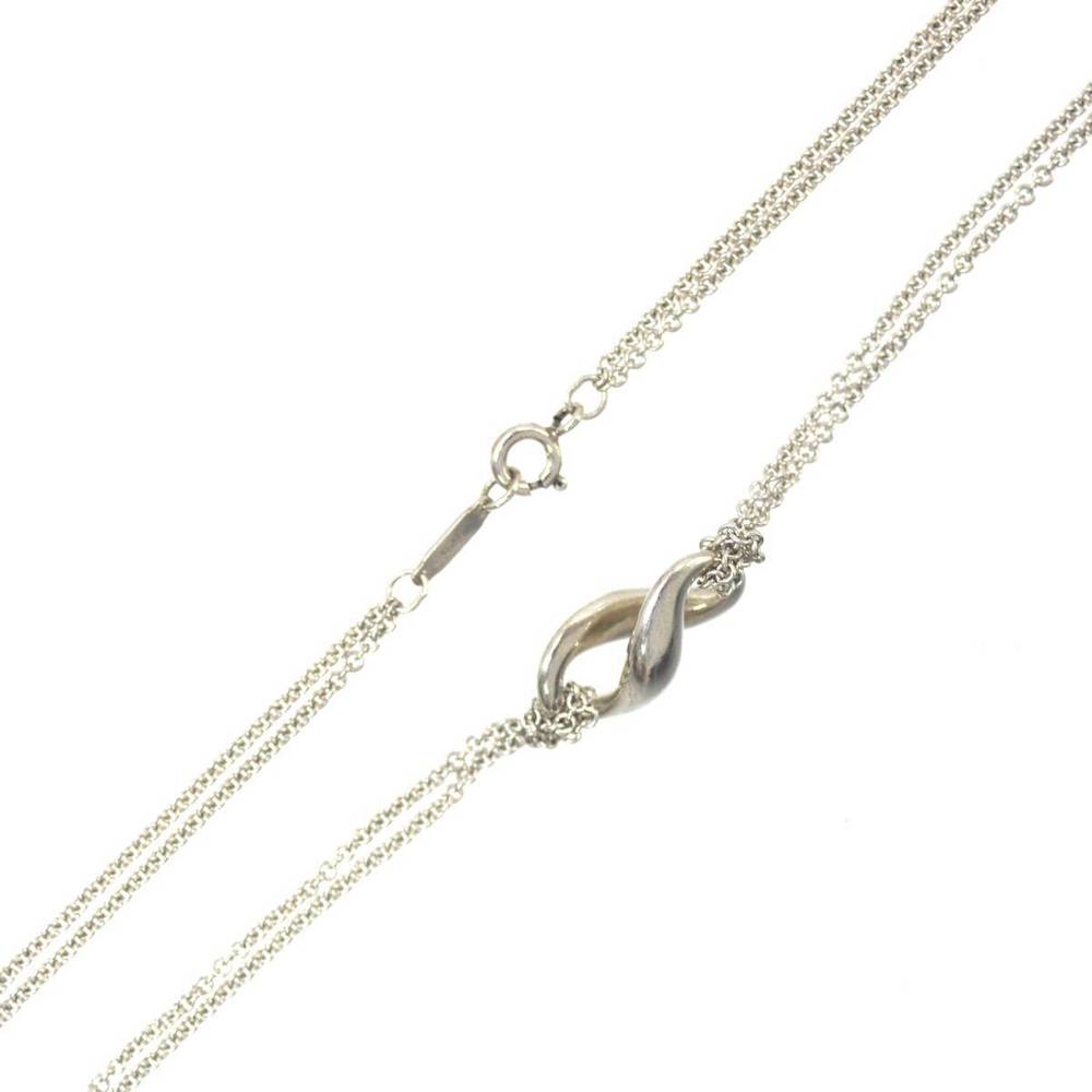 Tiffany Infinity Double Chain Necklace Silver